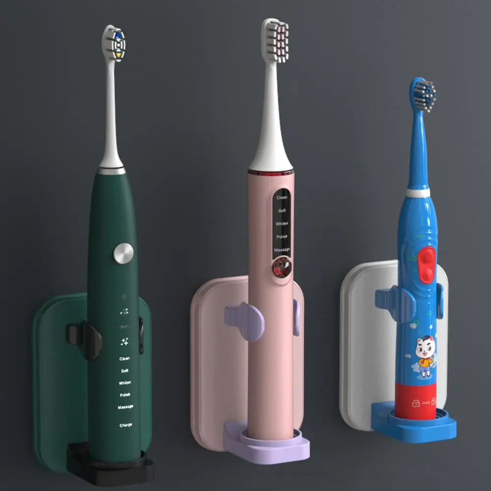 Подставка для зубных щеток, настенный электрический аксессуар для ванной комнаты из АБС-пластика без перфорации Изображение 0