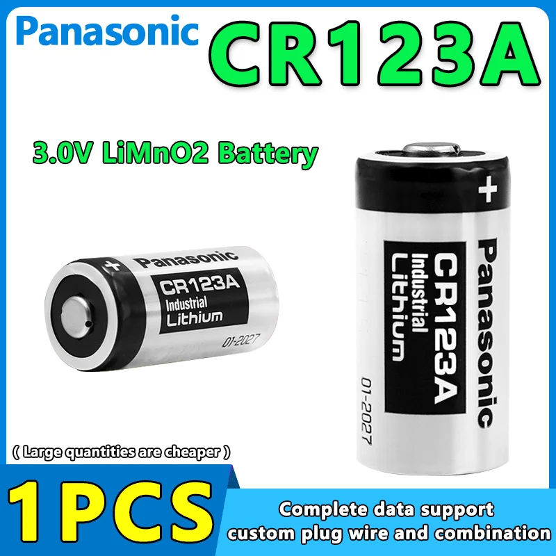 1ШТ Panasonic CR123A CR17345 DL123A 3V Литиевая Батарея Для Цифровой Камеры Дверные Звонки Фонарик Счетчики Воды Дымовая Сигнализация Изображение 0