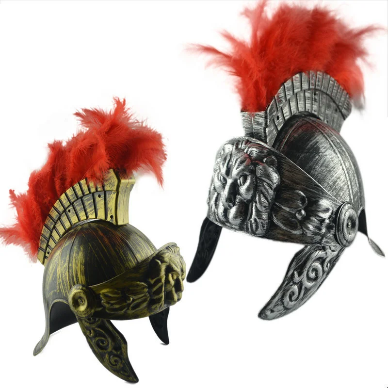 Маска Cos, Шлем, Шляпа Спартанского Воина, Римская Шляпа, Шляпа Спартанского Воина, Шлем, Спартанская Шляпа, Средневековый Римский Винтажный Шлем со Львиным пером Изображение 0
