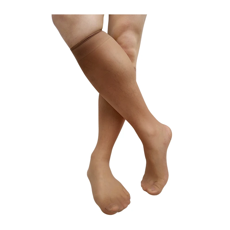 Мужские Прозрачные Носки до колен, Ультратонкие Сексуальные Чулки, Нижнее Белье Для мужчин, Деловые вечерние Платья, Носки с длинными шлангами, Лето Изображение 0