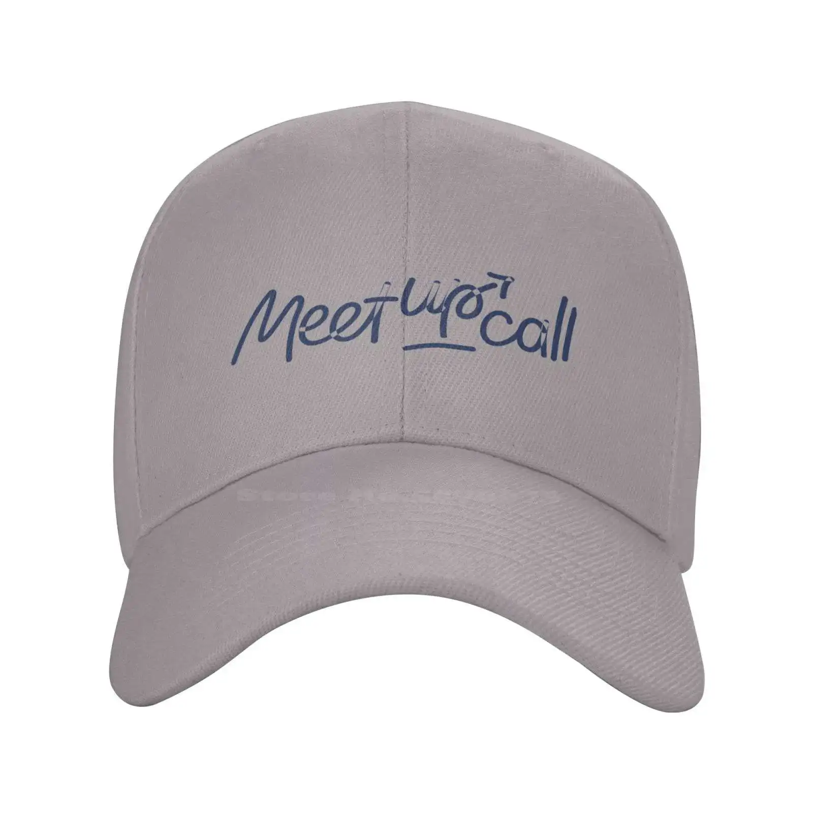 Повседневная джинсовая кепка с графическим принтом логотипа Meetupcall, Вязаная шапка, Бейсболка Изображение 1