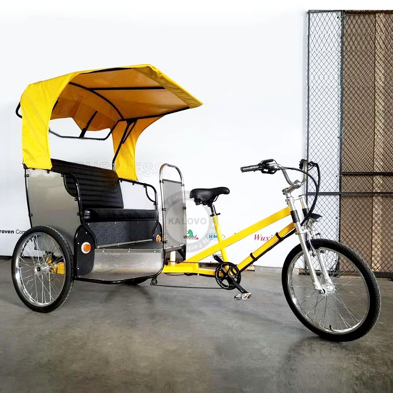 Электрические трехколесные велосипеды с гидравлическим тормозом Мощностью 500 Вт, Моторное такси, производитель пассажирских велотренажеров, Красные / желтые / Белые / Черные цвета на выбор Изображение 1