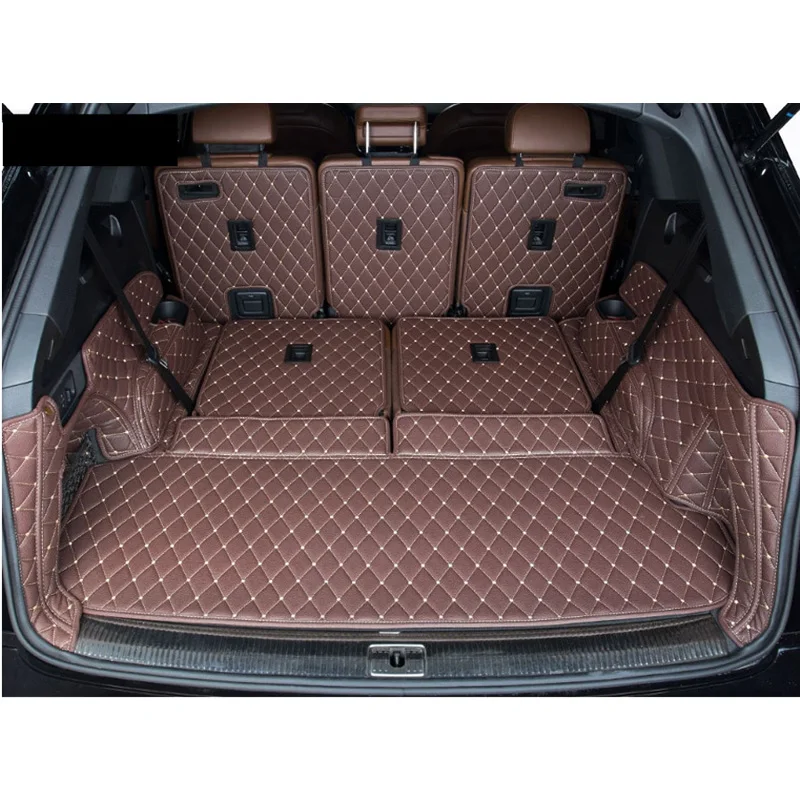 Высокое качество! Специальные коврики в багажник автомобиля для Audi Q7 7 мест 2022-2015, прочные коврики в багажник, чехлы для укладки грузового лайнера, бесплатная доставка Изображение 1