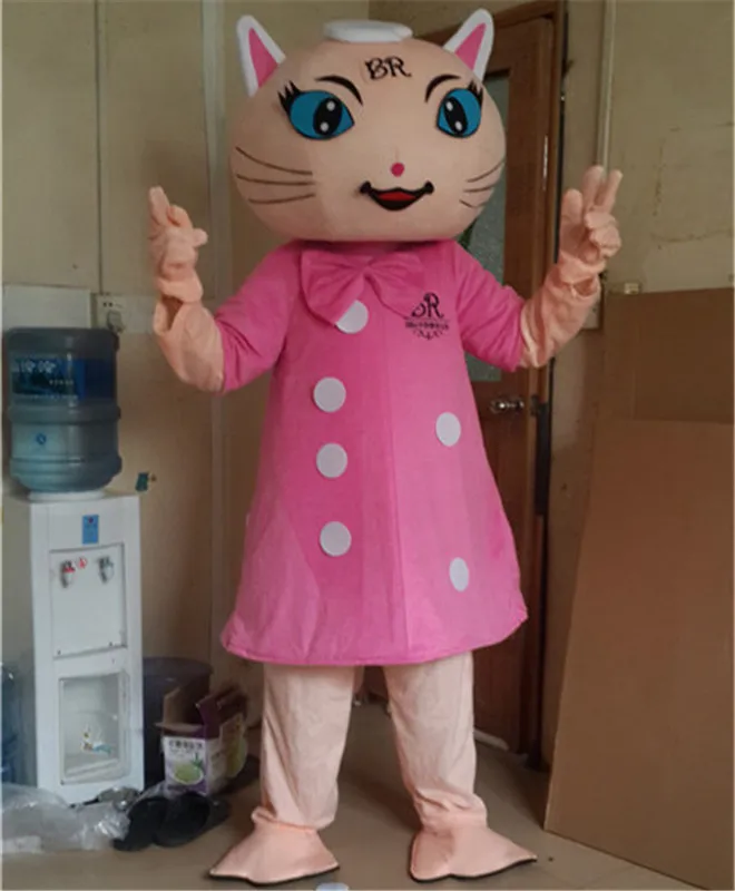 Костюм кота-талисмана для вечеринки по случаю дня рождения, косплей-игра на Хэллоуин, одежда для выступлений мультяшных кукол-талисманов взрослого размера Изображение 1