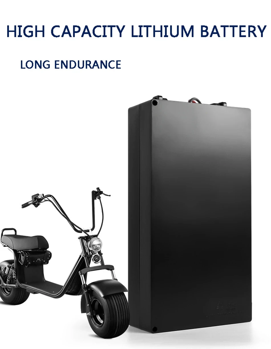Литий-ионный аккумулятор 60V40Ah 18650 электрического скутера Harley Может использоваться для электрических велосипедных скутеров, двухколесных мотоциклов Изображение 1