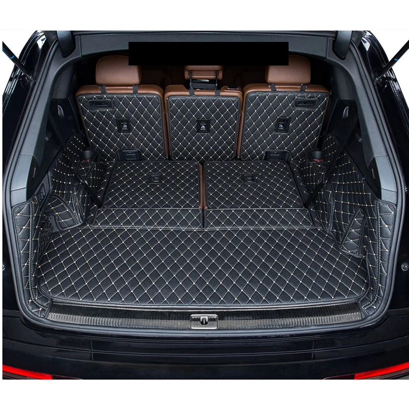 Высокое качество! Специальные коврики в багажник автомобиля для Audi Q7 7 мест 2022-2015, прочные коврики в багажник, чехлы для укладки грузового лайнера, бесплатная доставка Изображение 2