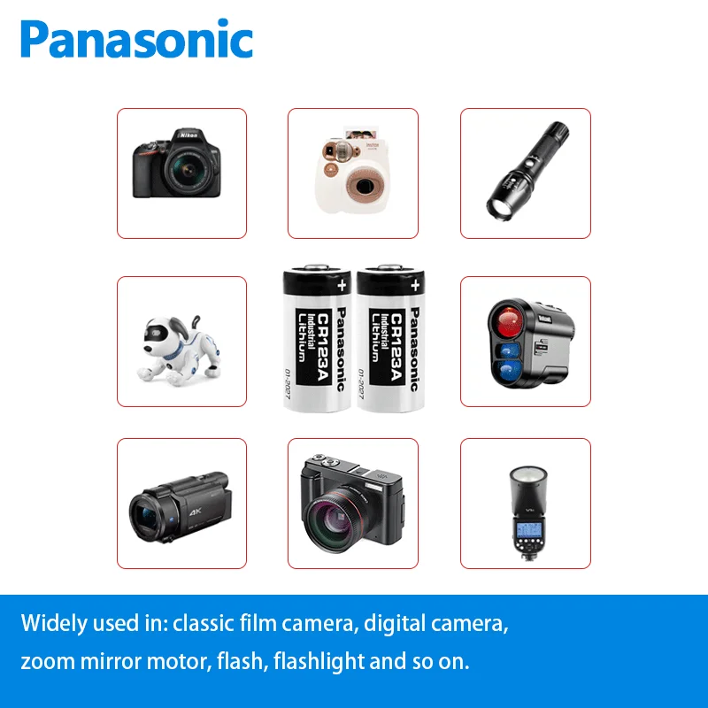 1ШТ Panasonic CR123A CR17345 DL123A 3V Литиевая Батарея Для Цифровой Камеры Дверные Звонки Фонарик Счетчики Воды Дымовая Сигнализация Изображение 2