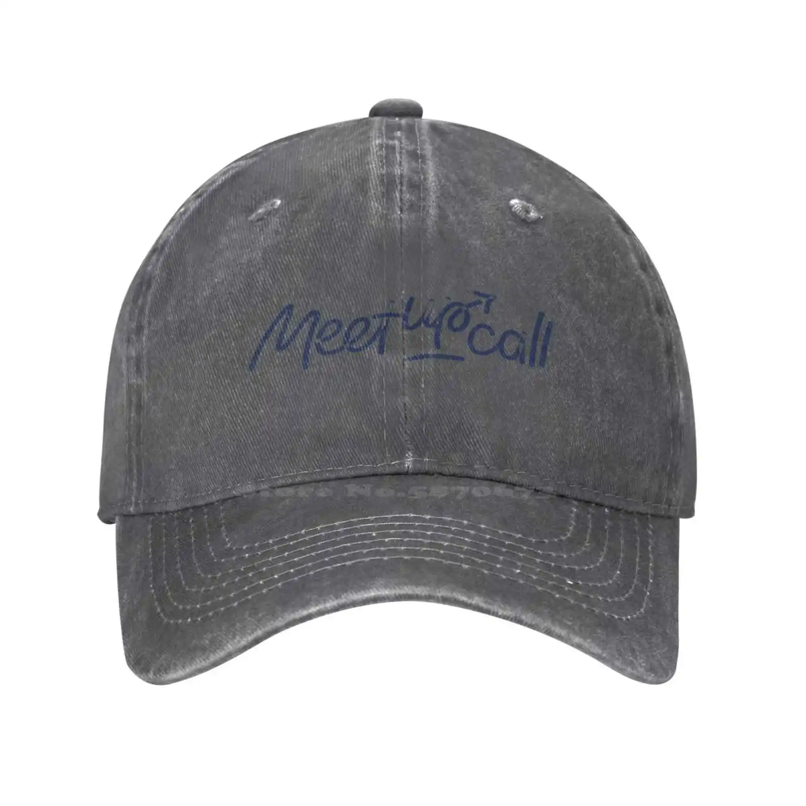 Повседневная джинсовая кепка с графическим принтом логотипа Meetupcall, Вязаная шапка, Бейсболка Изображение 3