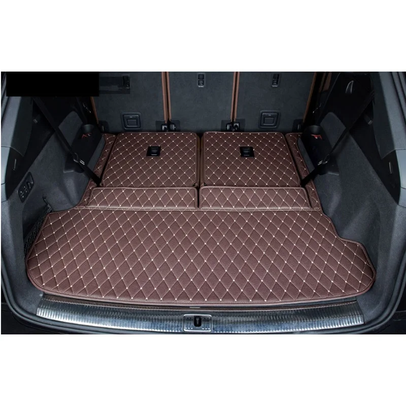 Высокое качество! Специальные коврики в багажник автомобиля для Audi Q7 7 мест 2022-2015, прочные коврики в багажник, чехлы для укладки грузового лайнера, бесплатная доставка Изображение 3