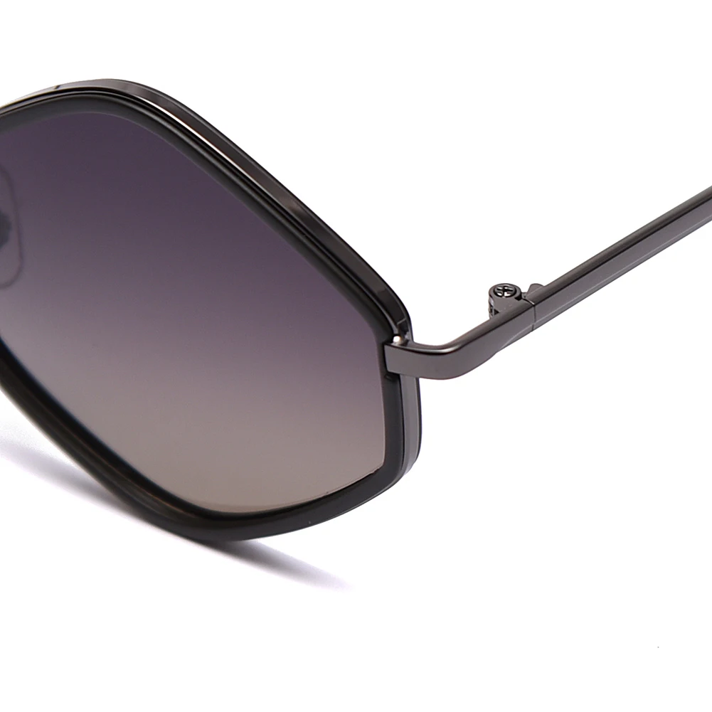 Металлические квадратные солнцезащитные очки Peekaboo для женщин за рулем, поляризованные солнцезащитные очки uv400 для мужчин, TR90, серо-коричневый, летний стиль 2023 года Изображение 4