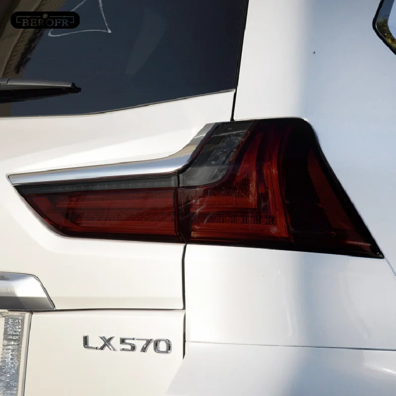 Для Lexus LX570 2015 2016 2017 2018 2019 Аксессуары, Защитная пленка для автомобильных фар, Дымчатая черная Прозрачная наклейка из ТПУ Изображение 4