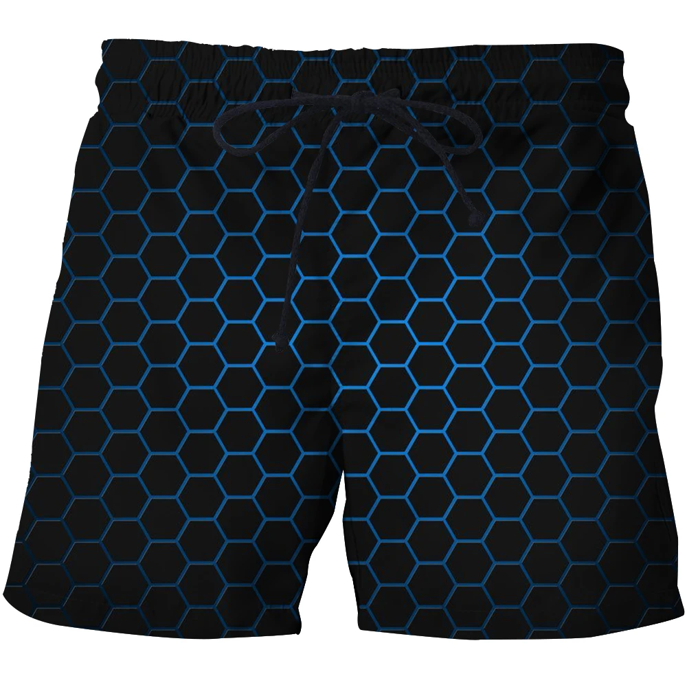 Новейшие летние мужские пляжные шорты с 3D цветочным принтом черепа, быстросохнущие бермуды, шорты для серфинга, черные шорты-боксеры Изображение 4