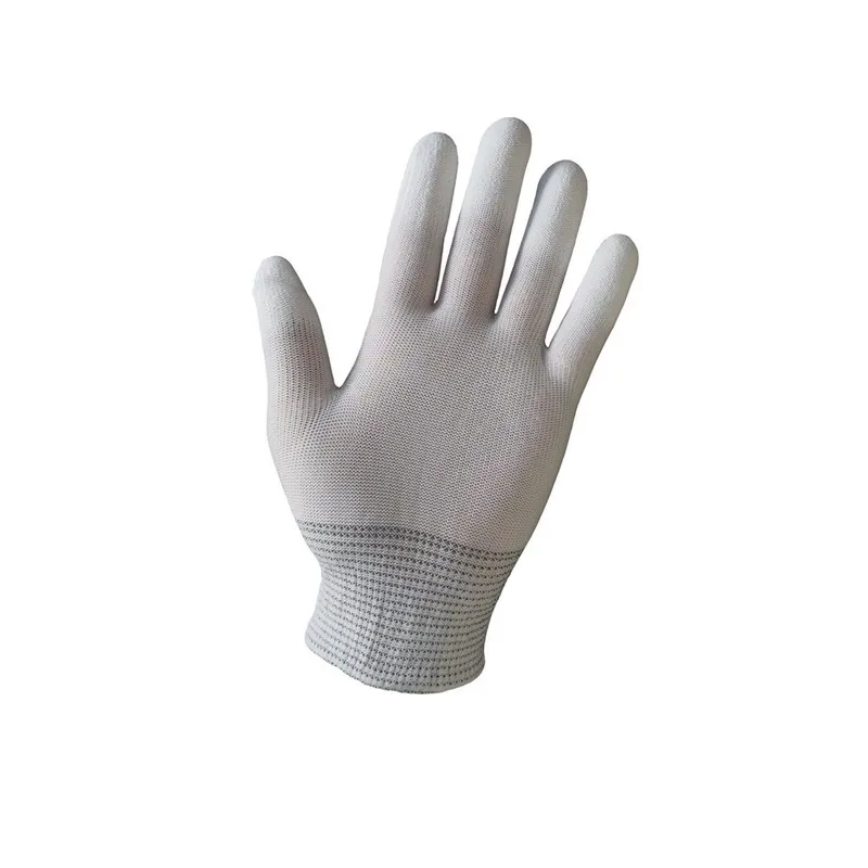 Перчатки с полиуретановым покрытием, белые нейлоновые антистатические Садовые электронные Противоскользящие Износостойкие защитные перчатки, перчатки для инструментов для уборки дома Изображение 5