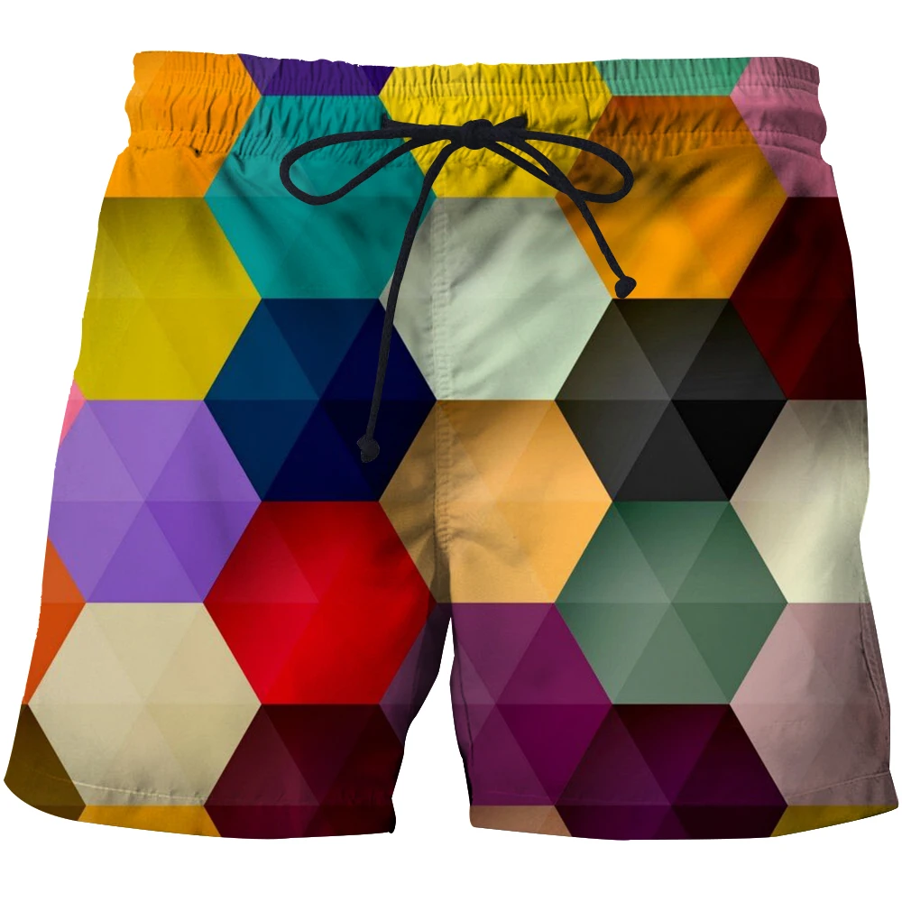 Новейшие летние мужские пляжные шорты с 3D цветочным принтом черепа, быстросохнущие бермуды, шорты для серфинга, черные шорты-боксеры Изображение 5