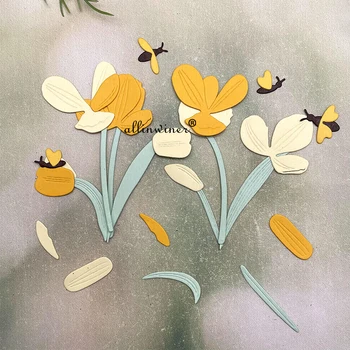 Новая комбинация цветов пчелы DIY Craft Металлическая режущая матрица для вырезок из тисненой бумаги, альбом для открыток, шаблон для поделок, Трафаретные штампы