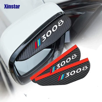 2X автомобильное зеркало заднего вида для защиты бровей для Peugeot 3008 автоаксессуары