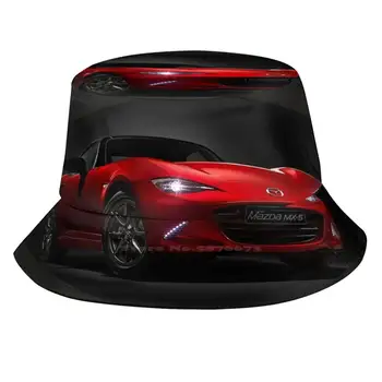 Soul Red 2018 Mazda Nd Miata Mx-5 С включенными фарами, Складная панама, Кепка-ведро, автомобильный Арт, Японский Автомобильный Транспортный двигатель