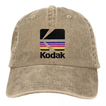 Бейсбольная кепка с логотипом Kodak Photography, повседневная хлопковая кепка Snapback в стиле унисекс, уличные летние кепки, шляпа