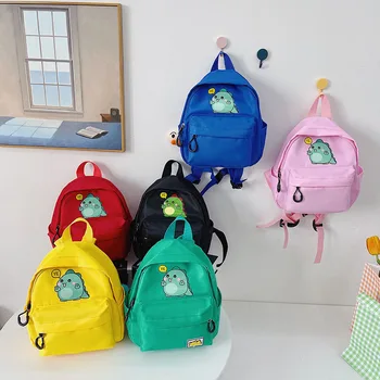 Мультяшный милый рюкзак с динозавром, нейлоновый легкий рюкзак для раннего обучения в детском саду, рюкзак для мальчиков и девочек