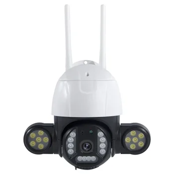 Горячая продажа 3-мегапиксельный Наружный Прожектор V380 Камера видеонаблюдения с автоматическим обнаружением движения PTZ IP-Камера Мини PTZ 360-градусная беспроводная Камера