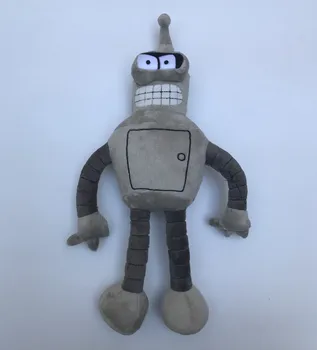 Кукла Из Фильма Робот Бендер Косплей Мягкая Игрушка-Талисман Высотой 40 см Серая Мягкая Мультяшная Кукла