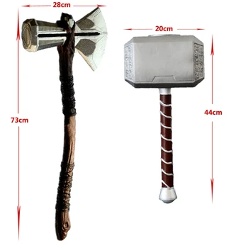 1:1Thor hacha-martillo para Cosplay, armas de la película de juego de rol, Thor, martillo de tormenta hacha martillo de tormenta