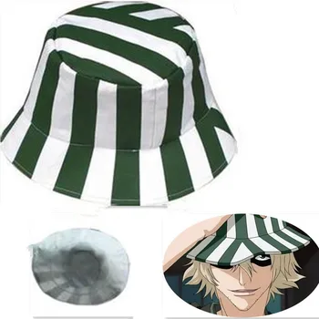 Аниме Блич, Урахара Кисуке, шляпа для косплея, кепка в зеленую и белую полоску, Летняя крутая шляпа, Арбузная шляпа