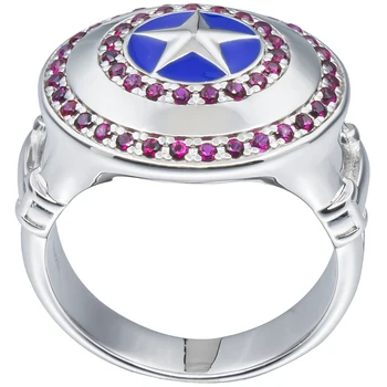Кольцо Captain Shield 925 Серебряное Мужское женское Американское кольцо
