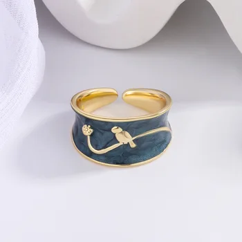 Панк Винтажные кольца с птицами Для женщин Женские украшения в стиле Бохо Мужские Антикварные кольца на кулак Модный подарок для вечеринки