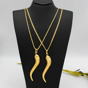 Модные Ожерелья с подвеской Чили для женщин и мужчин, ювелирные изделия с перцем золотого цвета, аксессуары для повседневной носки оптом