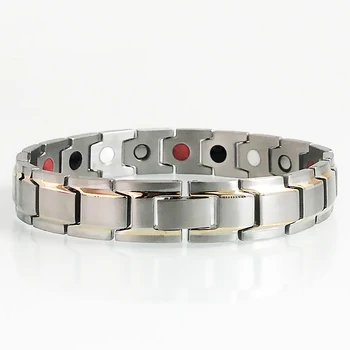Медицинские Мужские браслеты Высококачественная цепочка для рук из нержавеющей стали для мужчины Браслет для магнитотерапии Homme Ювелирные изделия Подарок другу