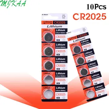 10 шт./упак. CR2025 3V Литиевые батарейки для монет BR2025 DL2025 KCR2025 2025 L12 EE6226