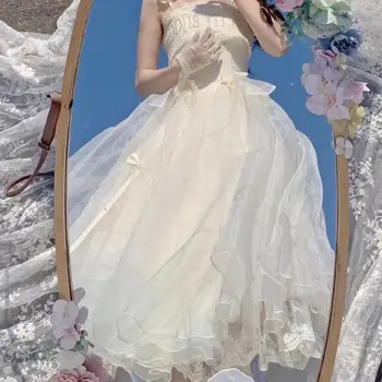 Новое балетное платье Lolita JSK, свадебное платье с цветочным узором 