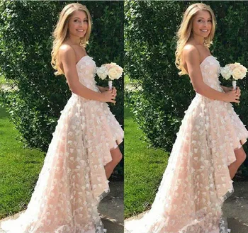 2019 Свадебное платье без бретелек с элегантными цветочными аппликациями в стиле Кантри-Сад, свадебное платье невесты на заказ, Плюс размер