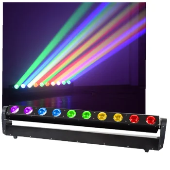 Lyre LED Beam Moving Head Bar DJ Lights 10X40 Вт DMX RGBW Профессиональная осветительная панель для сценических эффектов, стиральная машина