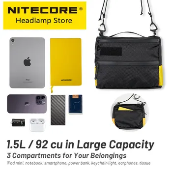 Новый NITECORE SLB04 Сумка-Слинг, Нагрудные Сумки, 400D Нейлоновая Сумка через Плечо для Iphone Xiaomi iPad Mini, Наушники Для Мужчин И Женщин