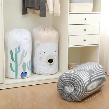Домашний текстиль, хлопчатобумажное стеганое одеяло с круглым шнурком, сумка для хранения одежды и постельных принадлежностей, пылезащитная и влагостойкая упаковочная сумка