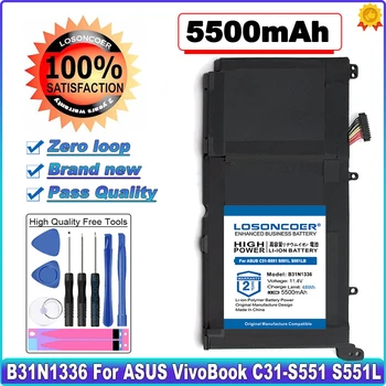5500 мАч B31N1336 Батарея Для ASUS VivoBook C31-S551 S551L S551LB S551LA R553L R553LN R553LF K551L K551LN V551L V551LA