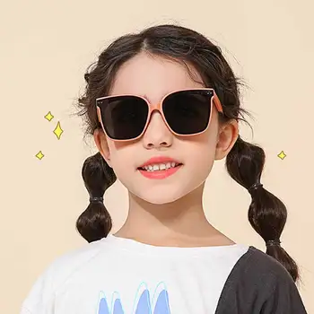 2023 Детские поляризованные солнцезащитные очки 4-12 лет для девочек и мальчиков с бабочками, Силиконовая гибкая оправа для очков UV400