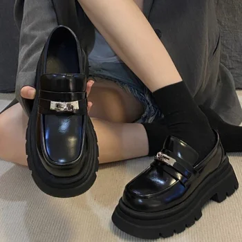 Новые туфли в стиле Лолиты 2023, туфли на платформе, белые, черные туфли Мэри Джейн, Женские кожаные туфли на высоком каблуке, униформа JK, обувь для студенток колледжа