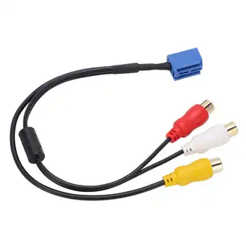 Шнур видео-аудио конвертера Прочный автомобильный кабель ABS 3RCA-адаптер для головного устройства DVD-навигации.