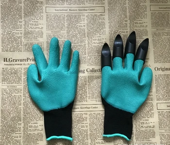 от dhl 100 пар практичных резиновых перчаток для садовых работ из полиэстера для строителей 4 когтя из АБС пластика