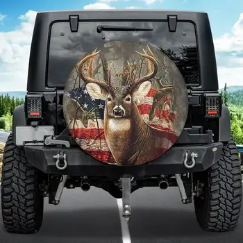 Чехол для запасного колеса Deer Hunting America, идея подарка для декора грузовика Deer Hunter Dad Truck Decor Fbmh261009
