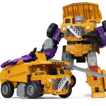 Игрушки-роботы-трансформеры 6 В 1, крутые фигурки KO GT Devastator, робот-экскаватор, Скрепер, кран-комбайн, игрушки в подарок для ребенка