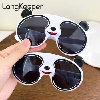 Long Keeper 2023 Новый дизайн мультяшной панды и тигра Детские солнцезащитные очки для мальчиков и девочек Милые мультяшные детские солнцезащитные очки Baby Cute Trendy