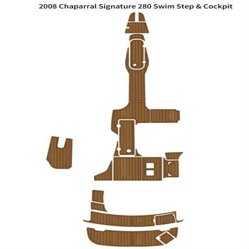 2008 Chaparral Signature 280 Swim Платформа Для плавания Кокпит Лодки EVA Напольная Накладка Из Тикового Дерева С Самоклеящейся Подкладкой SeaDek Gaterstep Style