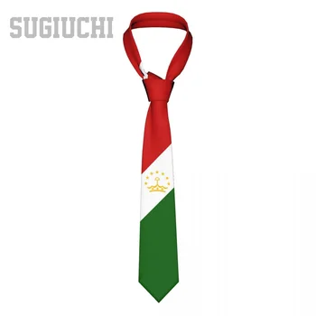 Эмблема флага Таджикистана Мужские И женские галстуки Повседневные клетчатые костюмы с галстуками Тонкие Свадебные вечерние деловые галстуки Gravatas