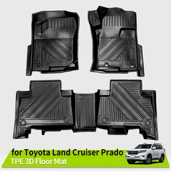 3D коврики для Toyota Land Cruiser Prado FJ150 (правостороннее вождение) Всепогодные противоскользящие Водонепроницаемые аксессуары TPE Pad RHD
