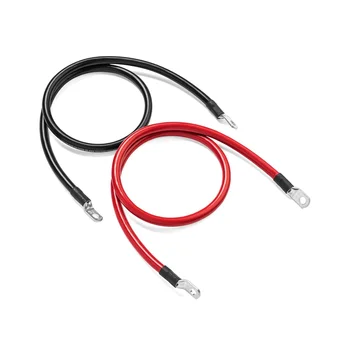 Комплект кабелей аккумуляторного инвертора с клеммами калибра 8 AWG, сверхмягкий силиконовый провод, кабель для подключения питания с наконечниками