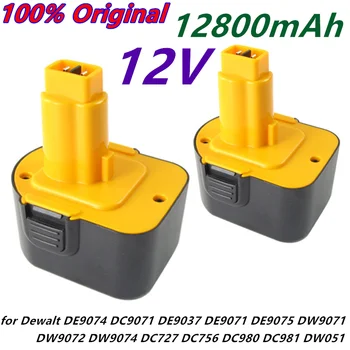 Новый 12 В 12800 мАч Инструментальный аккумулятор для Dewalt DE9074 DC9071 DE9037 DE9071 DE9075 DW9071 DW9072 DW9074 DC727 DC756 DC980 DC981 DW051